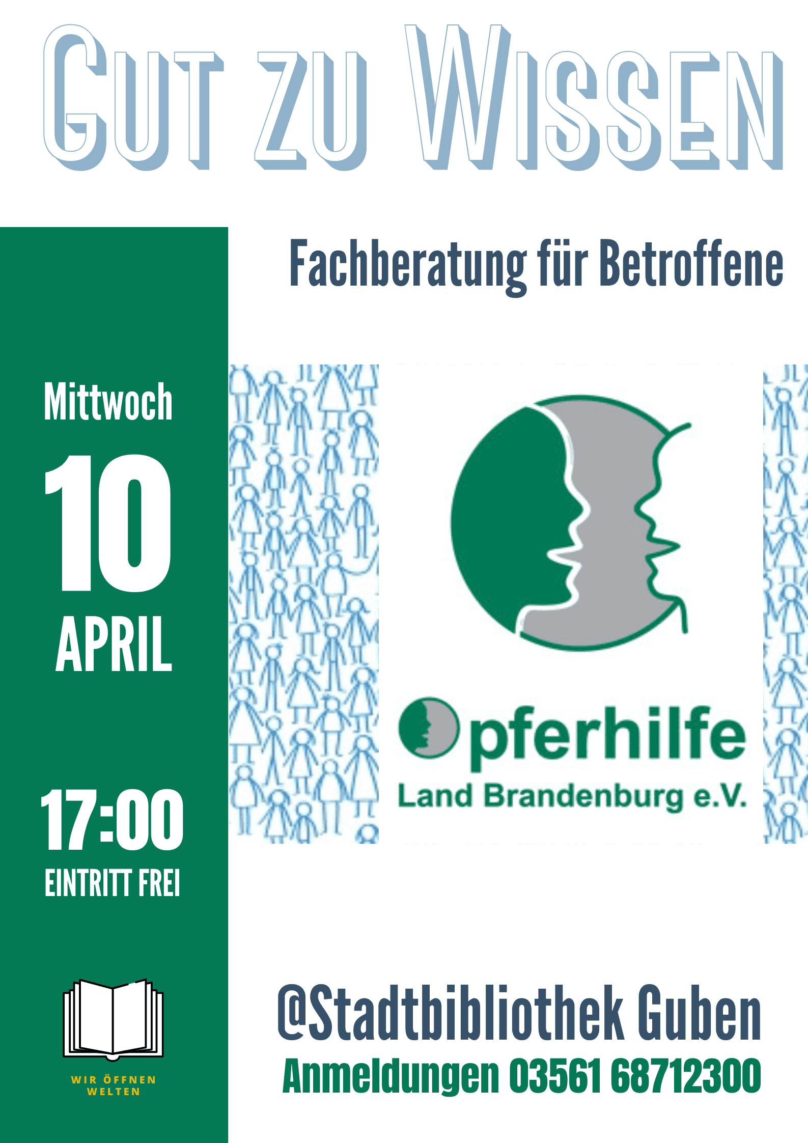 Dialog über Hilfe für Opfer: Veranstaltung in der Stadtbibliothek Guben