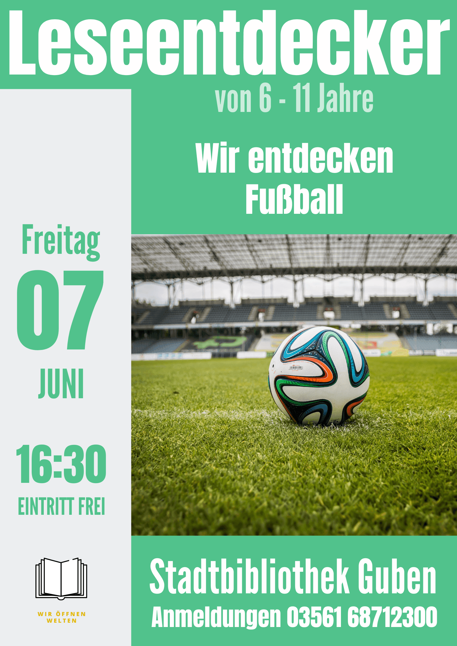 Fußballbegeisterung in der Stadtbibliothek Guben