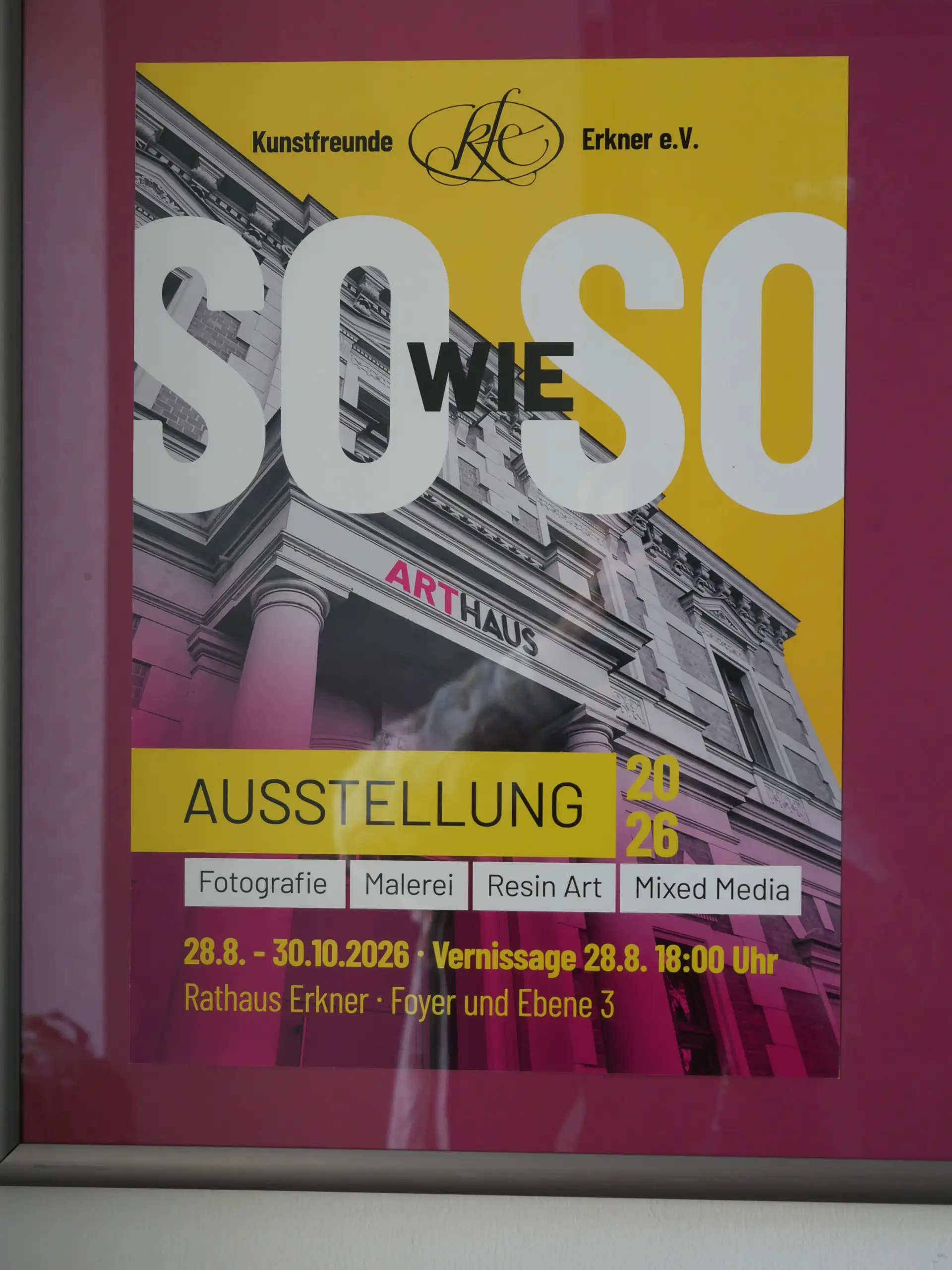 Das Plakat zur aktuellen Ausstellung der Kunstfreunde Erkner e. V.